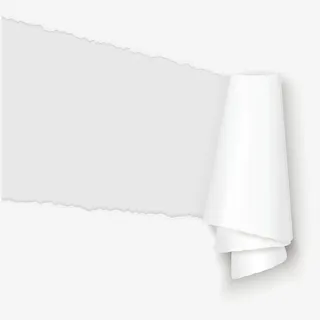 撕白色纸张的效果免抠