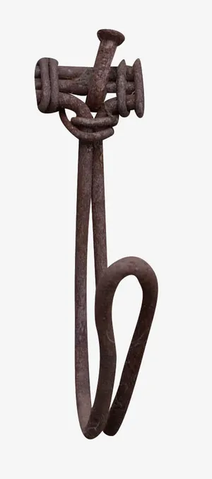 棕色创意挂钩免抠