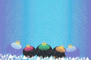 蓝色圣诞球图高清