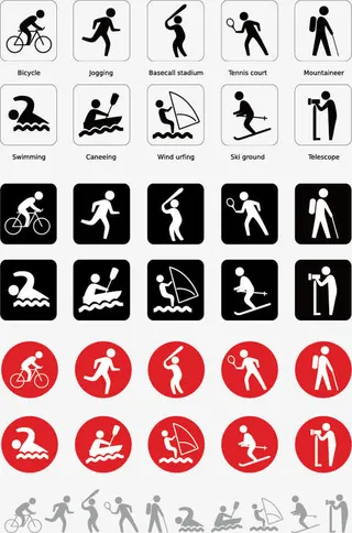 户外运动图标素材免抠