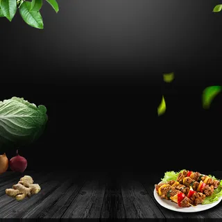 黑色简约木板电磁炉炒锅PSD分层主图背景高清