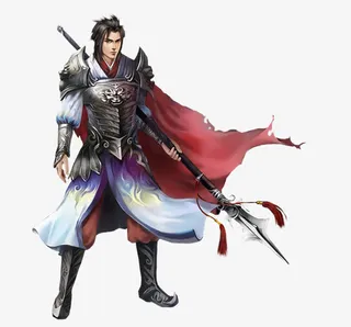 银枪箭头红袍男子古风立绘免抠