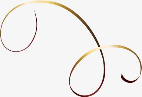 金色线条美容院宣传免抠