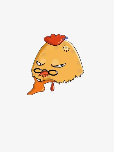 耍酷的鸡头免抠