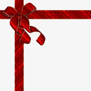 红色丝绸带免抠