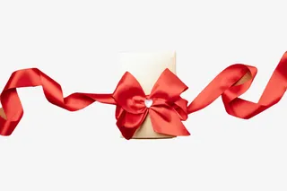 系着丝带的礼盒免抠