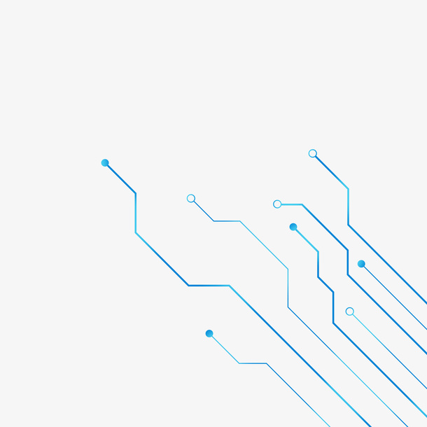 不规则图形科技感点线蓝色免抠