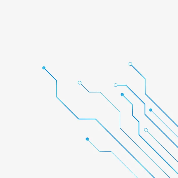 不规则图形科技感点线蓝色免抠