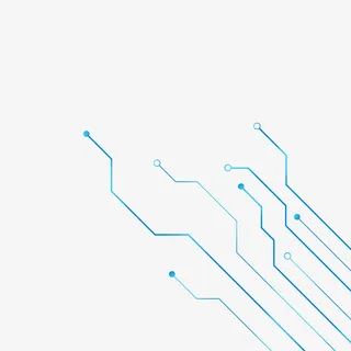 不规则图形科技感点线蓝色免抠