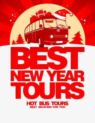 卡通新年回家旅途免抠