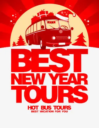 卡通新年回家旅途免抠