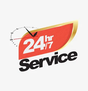 手绘24小时24小时营业图标免抠