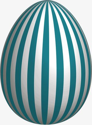 卡通精美复古节日彩蛋线条斑马线免抠