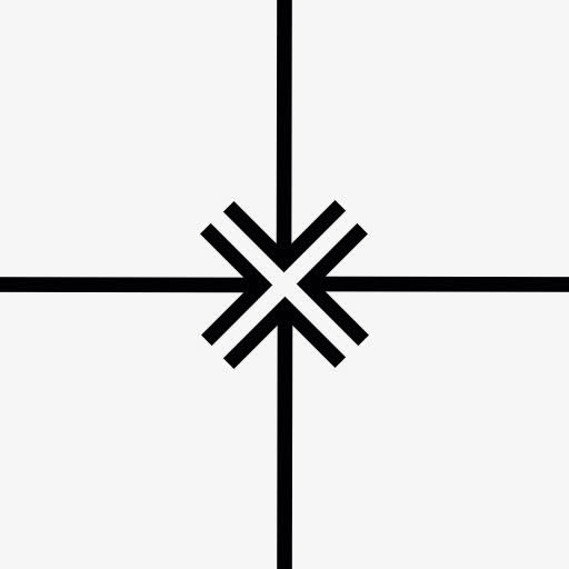 四个箭头指向中心图标免抠