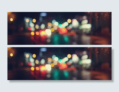 朦胧毛玻璃都市夜景海报背景高清