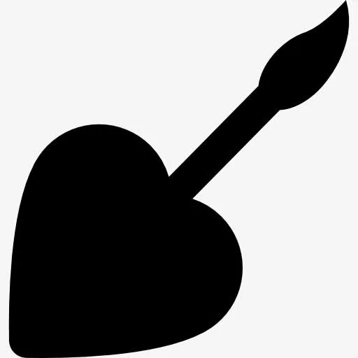 吉他的心形图标免抠