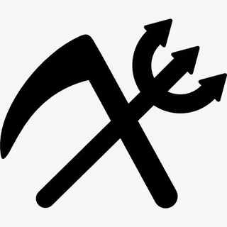 万圣节的镰刀和三叉戟图标免抠