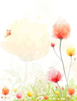 水彩手绘小清新背景高清