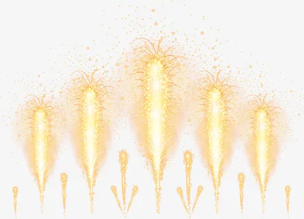 金色闪耀节庆烟花免抠