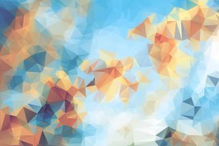 蓝色黄色立体背景素材