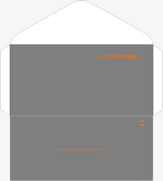 灰红色简洁信封PNG免抠