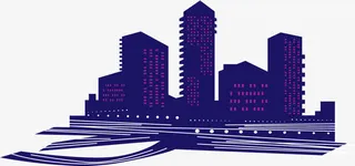 矢量卡通建筑免抠