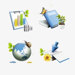 蓝色的书文件夹免抠