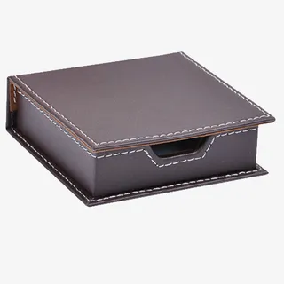 棕色皮革名片收纳名片盒名片架名免抠