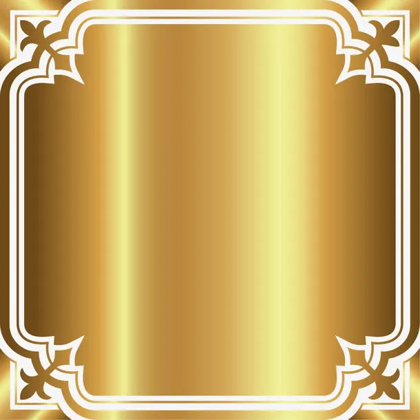 奢华金色卡片免抠