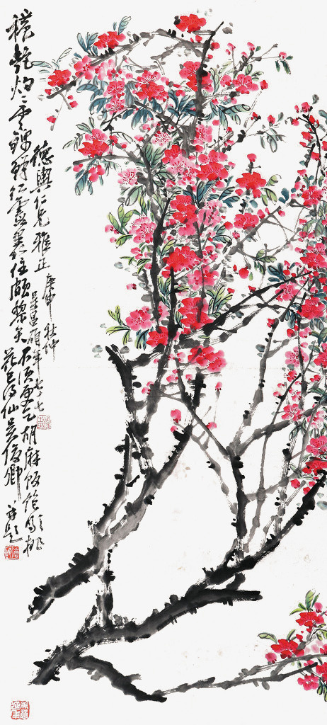 绚烂桃花免抠