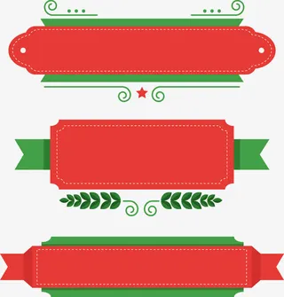 圣诞主题标题框免抠