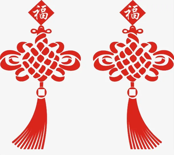 双福中国红结免抠