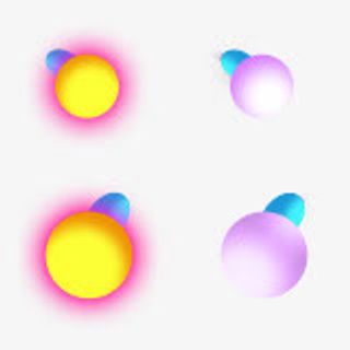 创意光效合成紫色黄色免抠