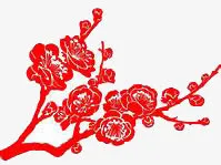 梅花剪纸免抠