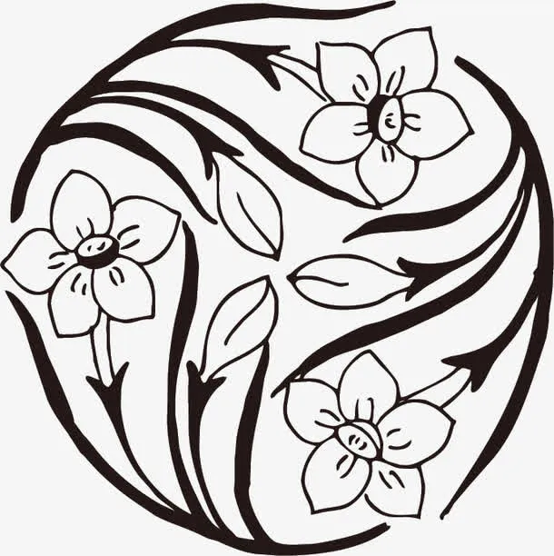 古典花纹免抠