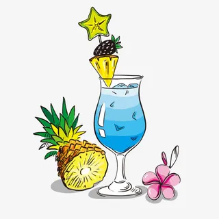 手绘水彩夏日饮品免抠