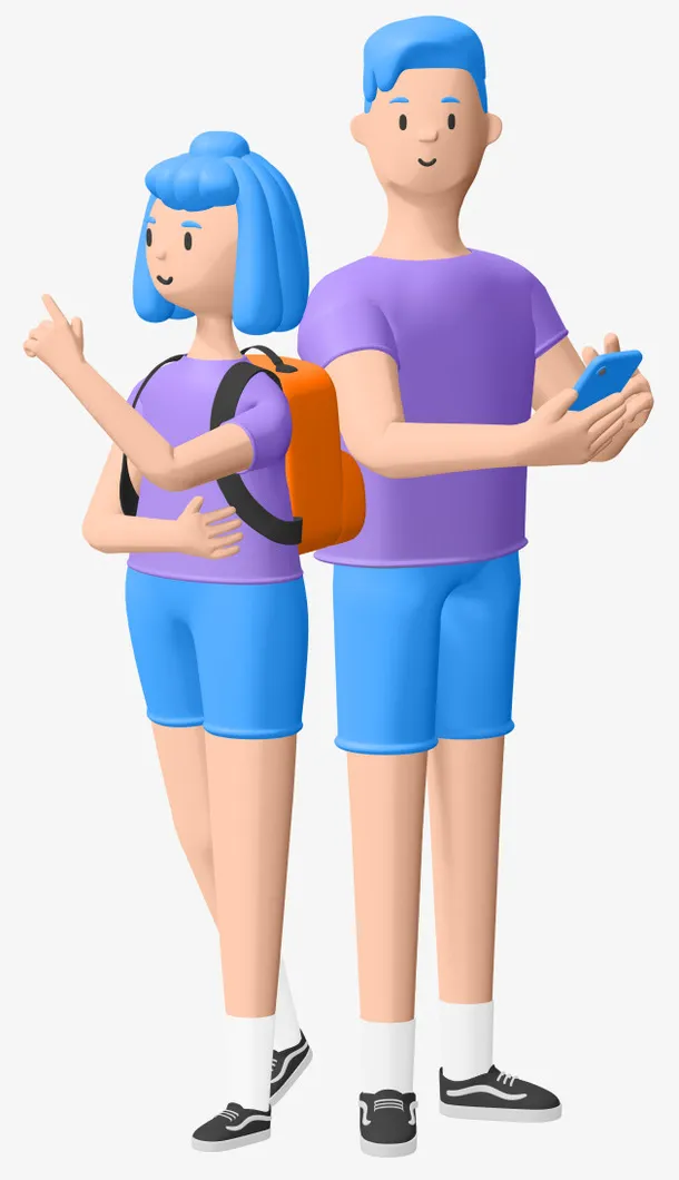 3D多人物场景 2免抠