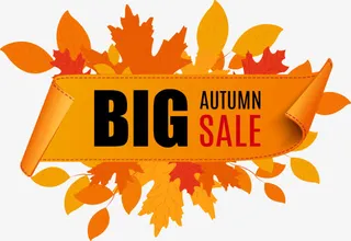 矢量秋天枫叶卷边标签免抠