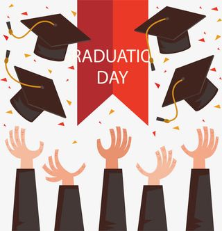 矢量手绘毕业季免抠