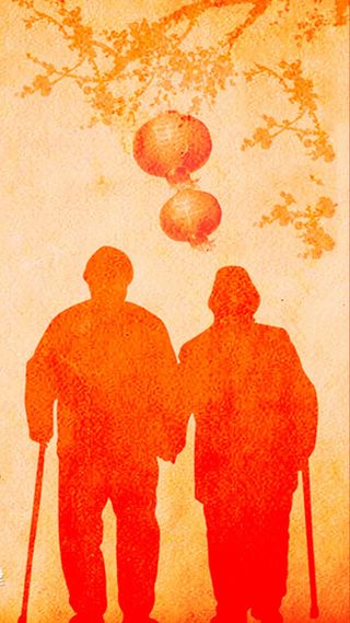 春运父母的等待H5背景素材高清