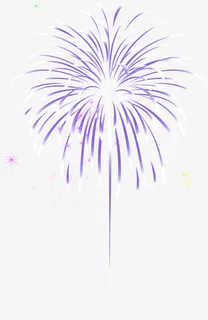 春节紫色绽放的烟花免抠