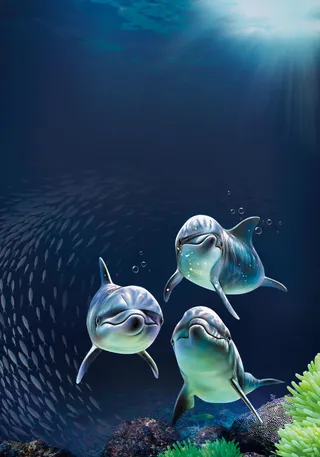 海洋世界海报背景高清