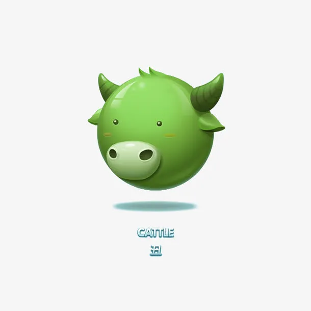 卡通手绘牛头免抠
