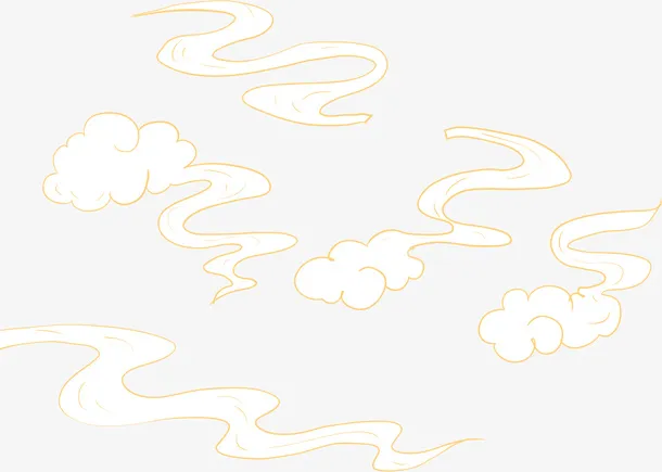 国潮云纹素材插画免抠