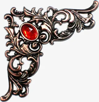 铜质红宝石花纹欧式免抠
