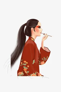 国潮风人物图免抠 国潮风人物图免抠