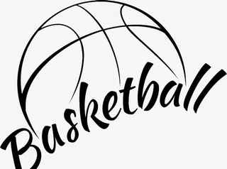 简约手绘篮球图案免抠