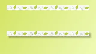 绿色树叶卡通植物分割线设计素材免抠