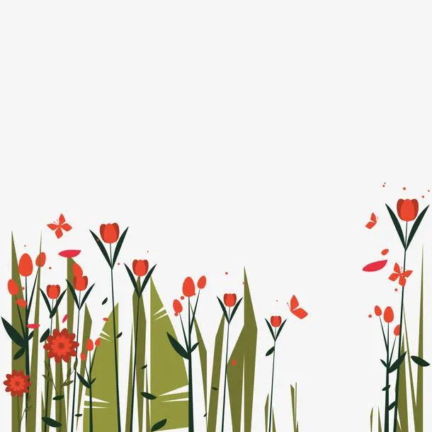 矢量春天野花免抠