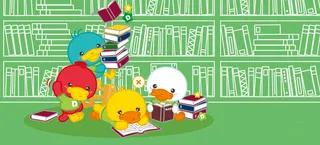 图书馆卡通banner图高清